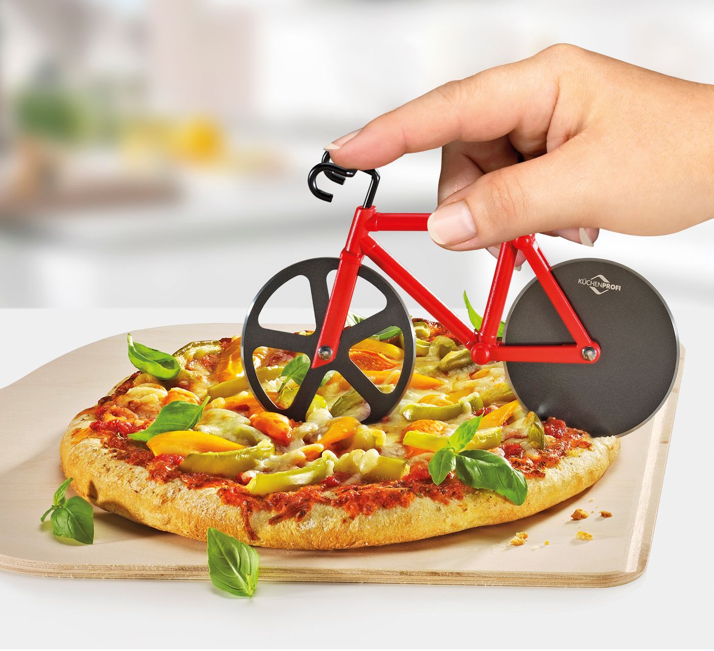 0804941400 BIKE Kráječ pizzy 18,5x3,5x11,5 cm nerez plast Kuchenprofi (4)
